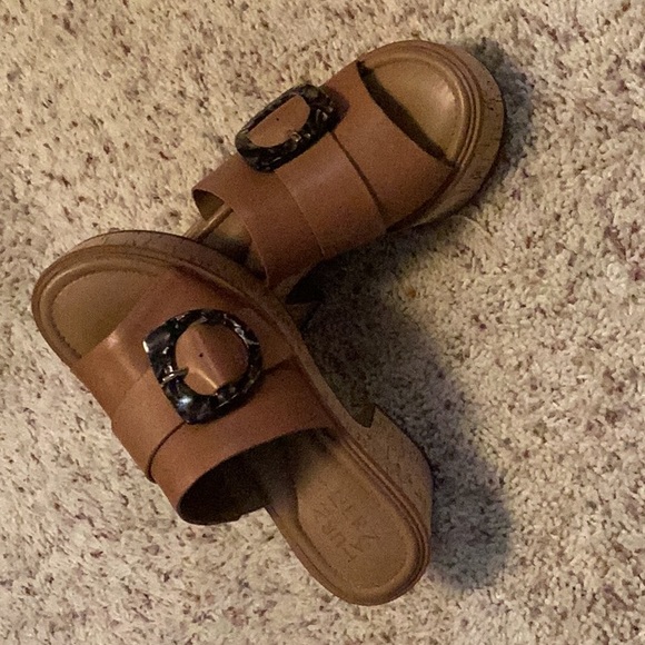 Naturalizer Shoes - Naturalizer Brown Sandals with Black Buckle